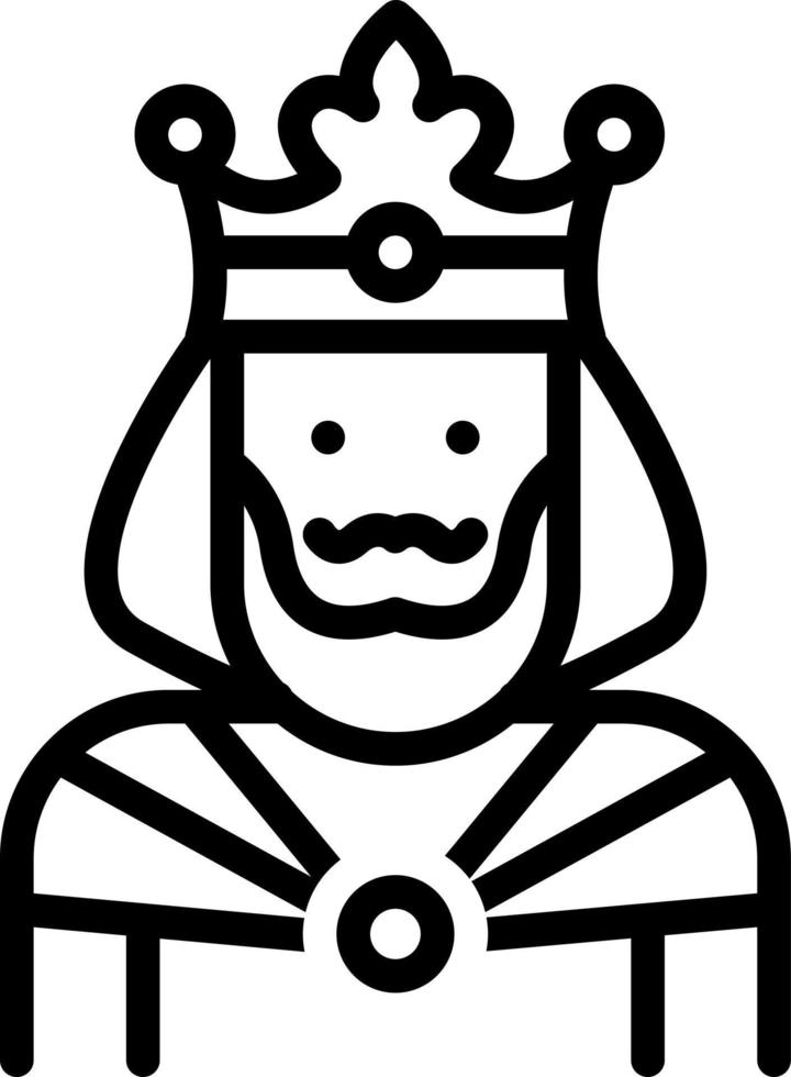 ícone de linha para rei vetor