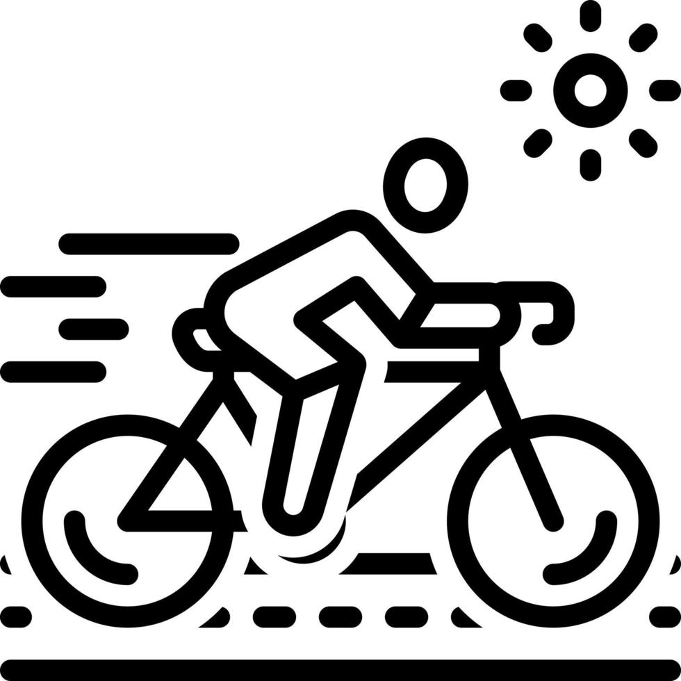 ícone de lione para andar de bicicleta vetor