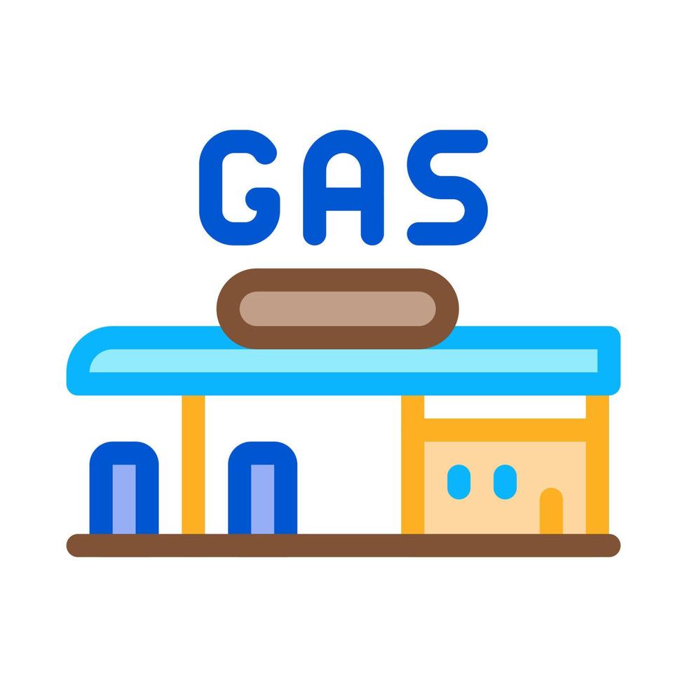 ilustração de contorno de vetor de ícone de posto de gasolina