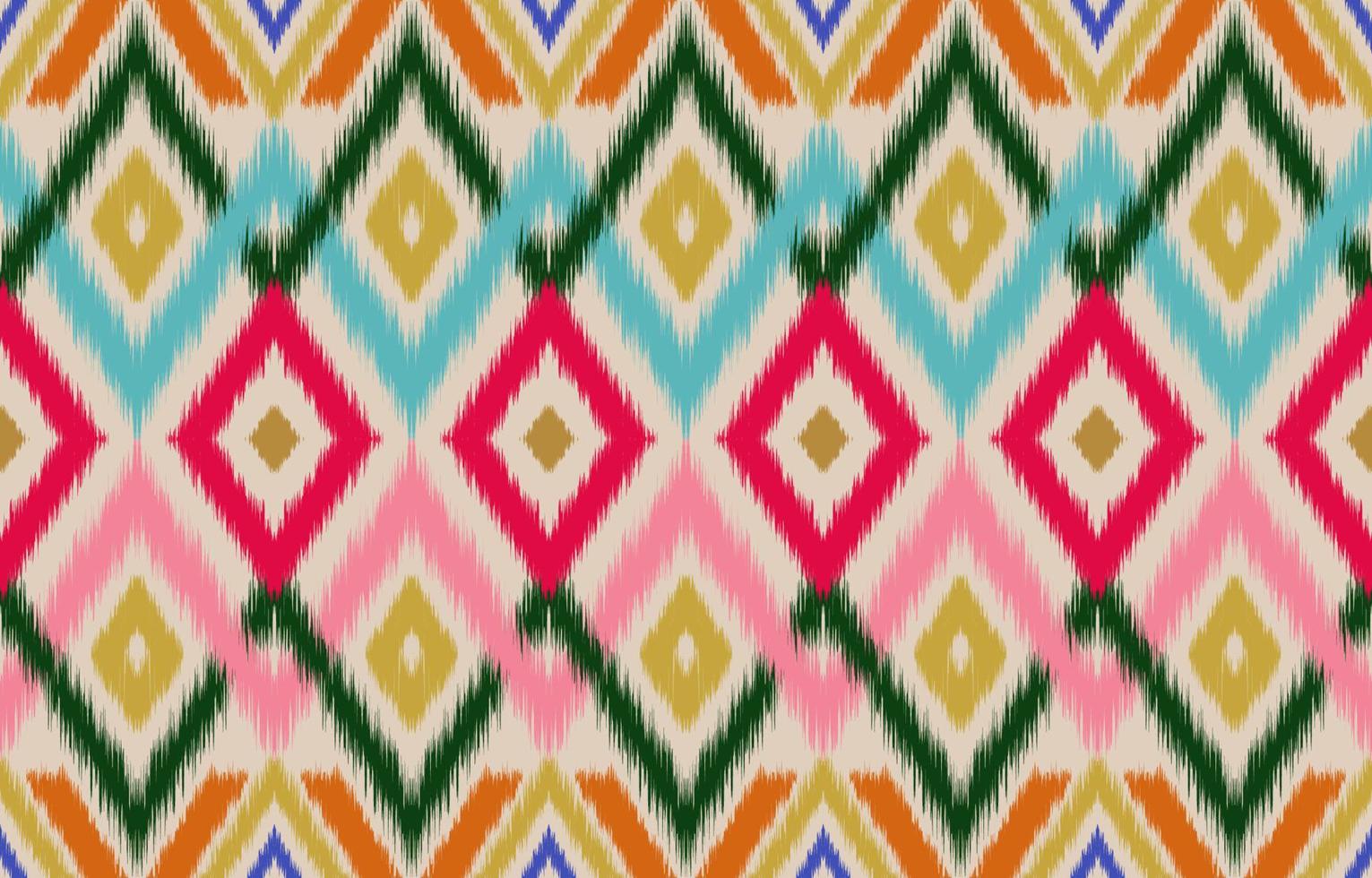 padrão étnico sem emenda. vetor geométrico tribal africano fundo tradicional bordado indiano. moda boêmia. tecido ikat tapete ornamento batik chevron decoração têxtil papel de parede estilo boho