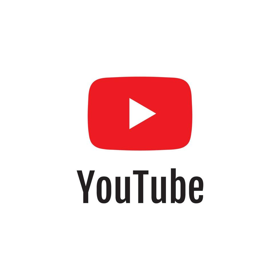 coleção de logotipos do youtube com design plano vetor