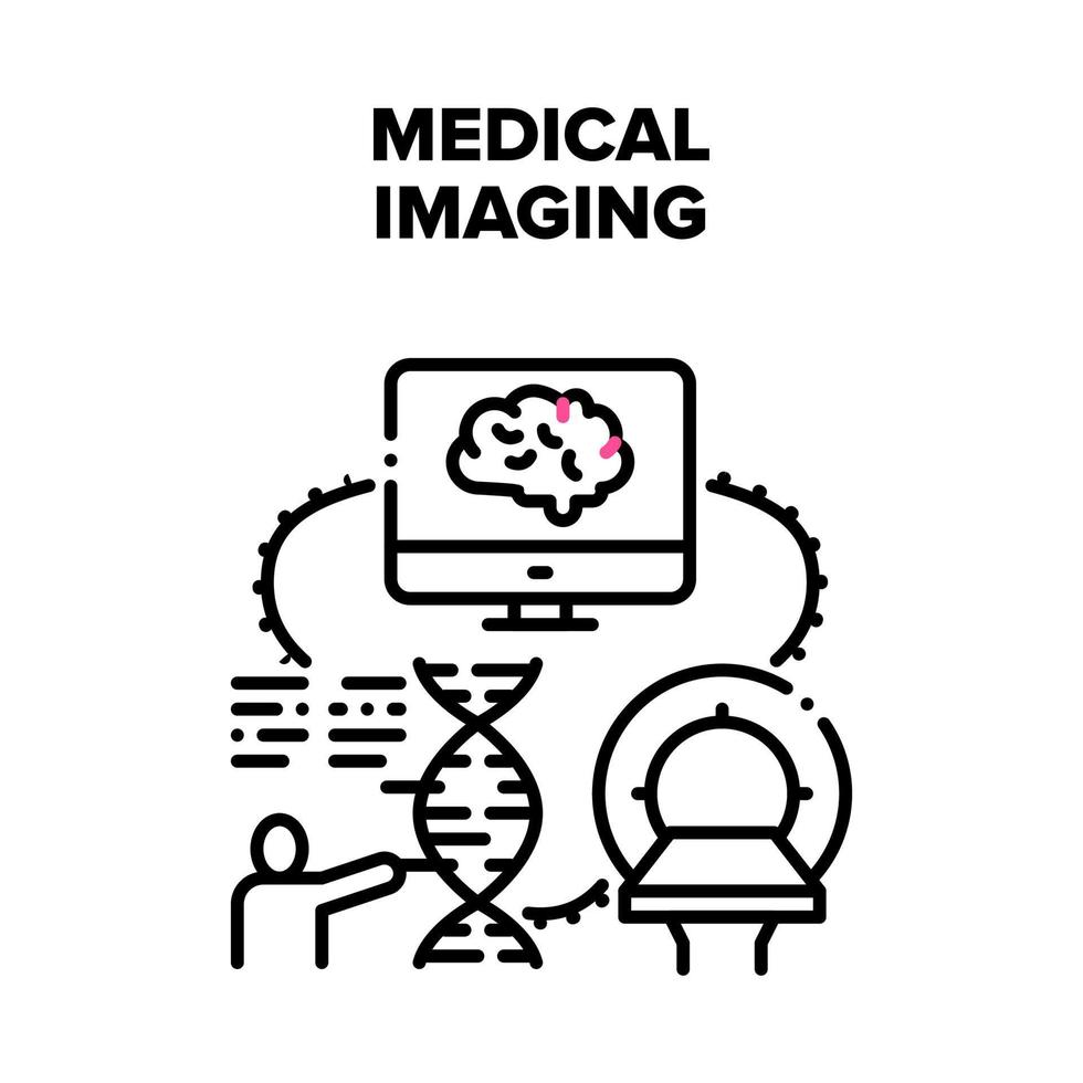 ilustração de conceito de vetor de imagem médica preto
