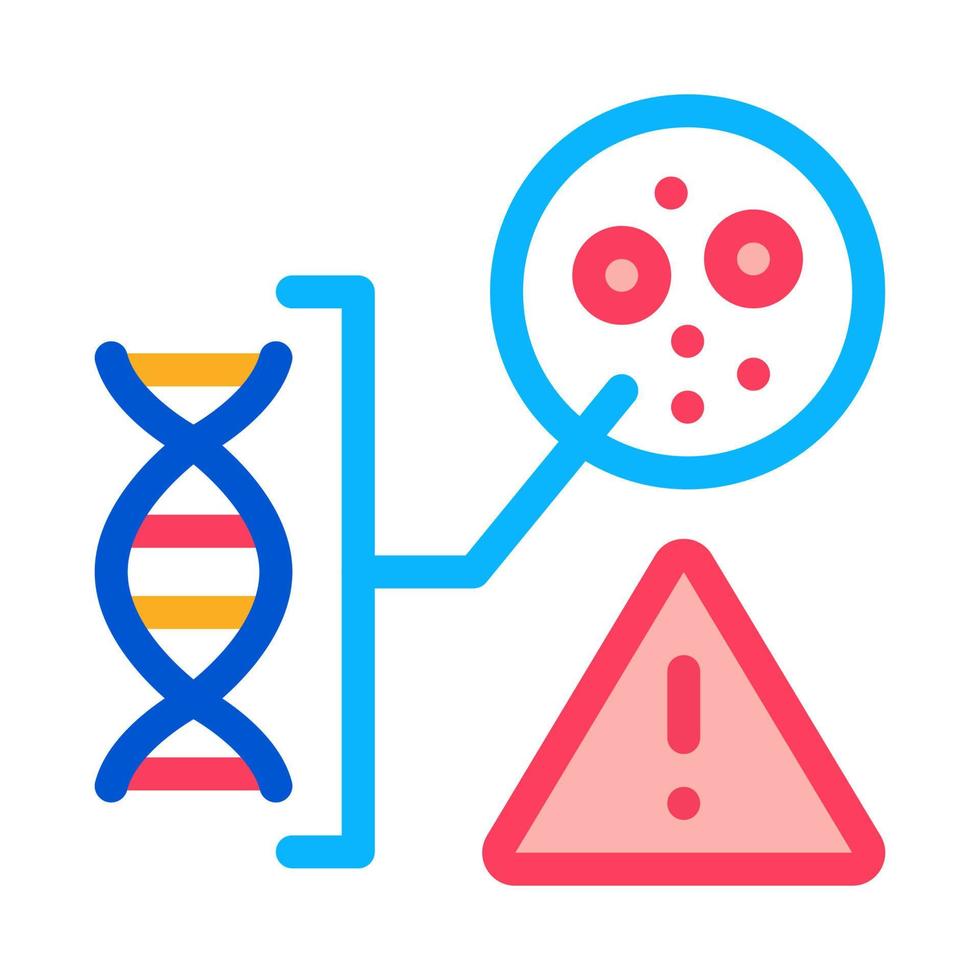 ilustração de contorno vetorial de ícone de problema de pele de dna de sangue vetor