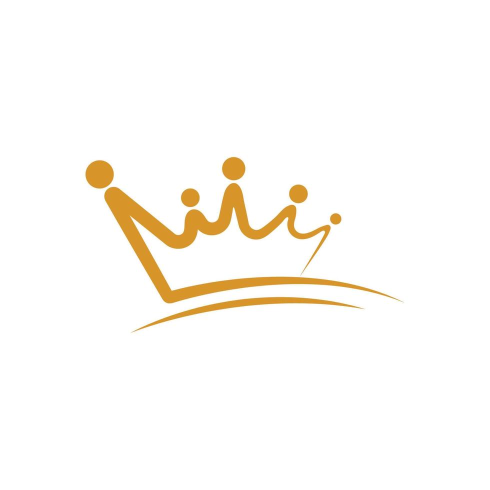 ícone de vetor de modelo de logotipo de coroa