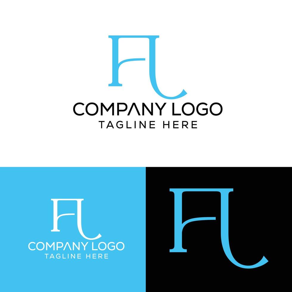 letra inicial fl logotipo design monograma criativo sinal moderno símbolo ícone vetor