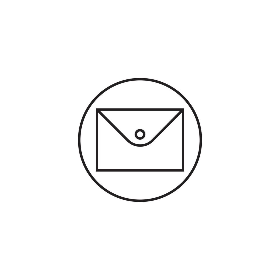 símbolo de ícone de mensagem, ícones de comunicação, ícone de caixa de entrada para aplicativos móveis e web vetor
