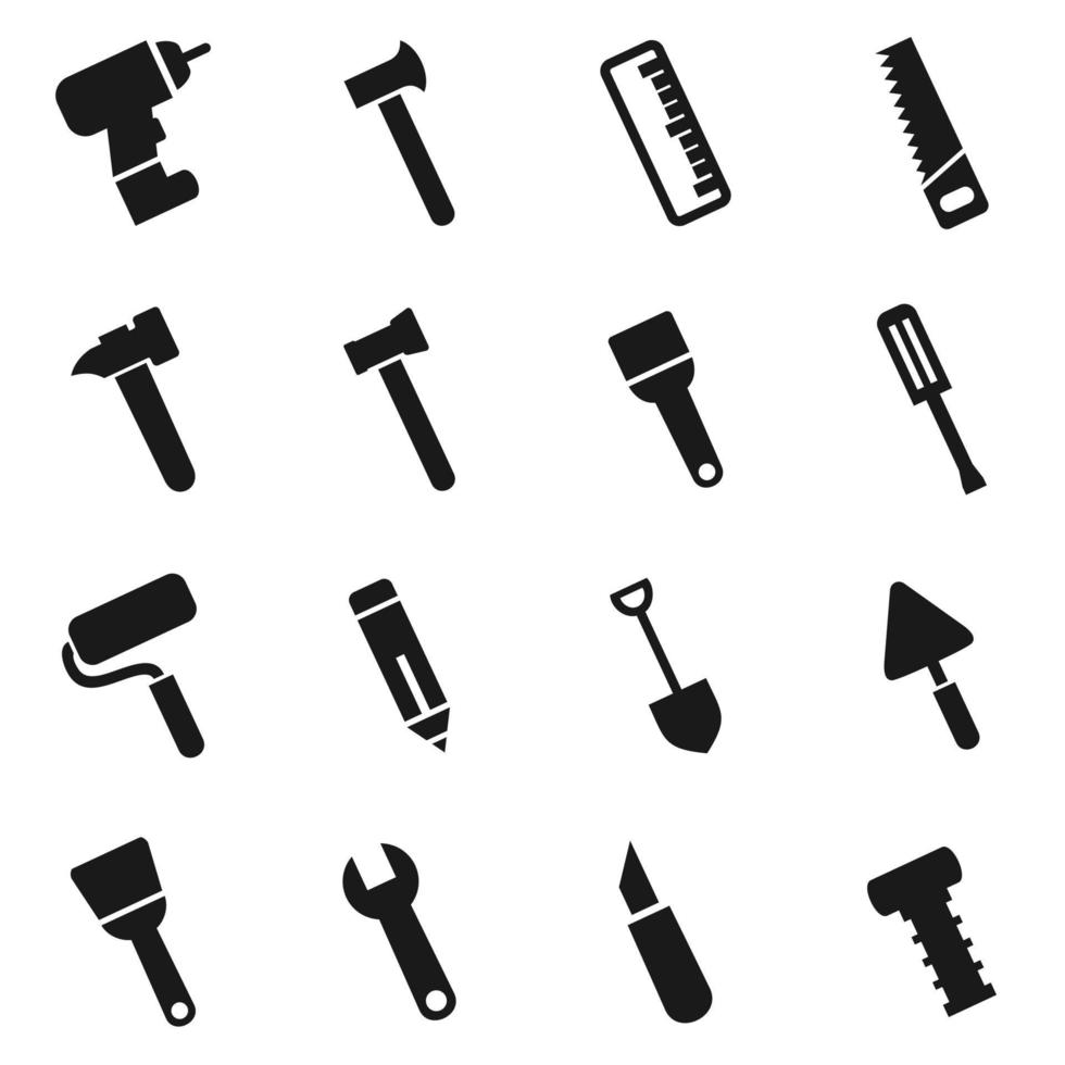 a coleção de ícones de ferramentas. uma ilustração vetorial vetor