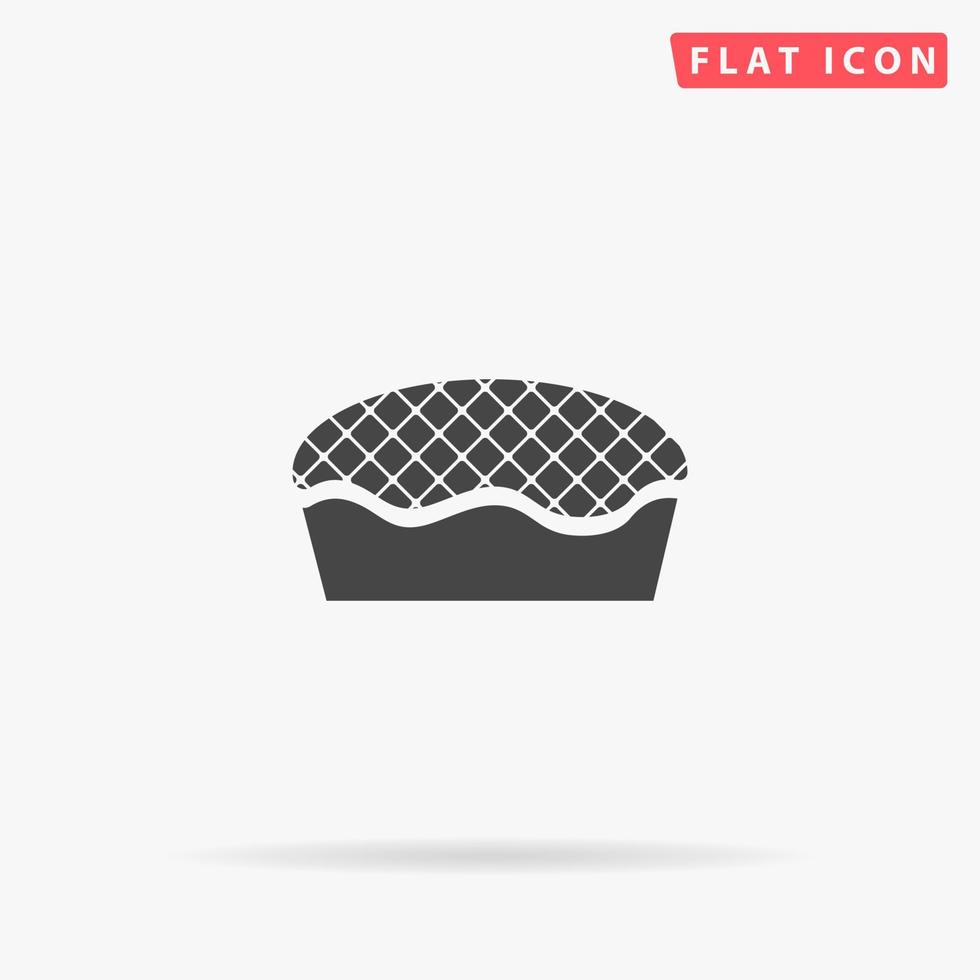 ícone de vetor plana de torta. ilustrações de design de estilo desenhado à mão.