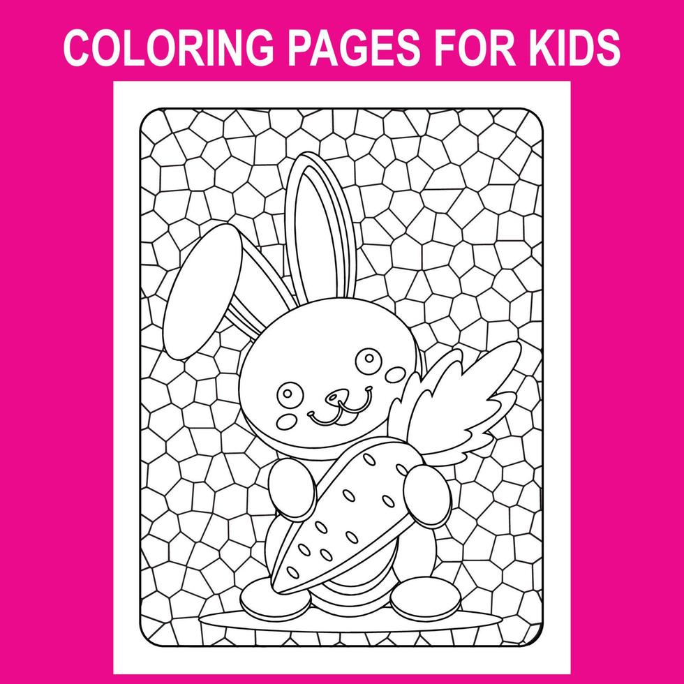 imprimir páginas para colorir de vidro para crianças, páginas para colorir de páscoa imagem nº 5 vetor