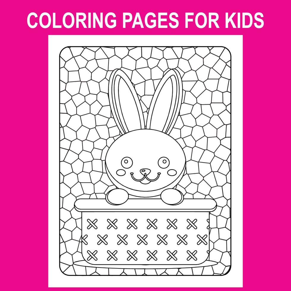 imprimir páginas para colorir de vidro de suporte para crianças, páginas para colorir de páscoa imagem nº 1 vetor