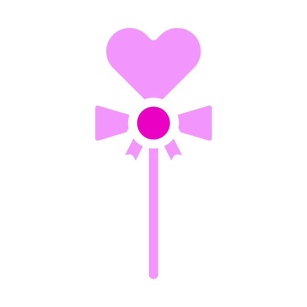 doce ícone dos namorados estilo rosa sólido ilustração vetorial e ícone do logotipo perfeito. vetor