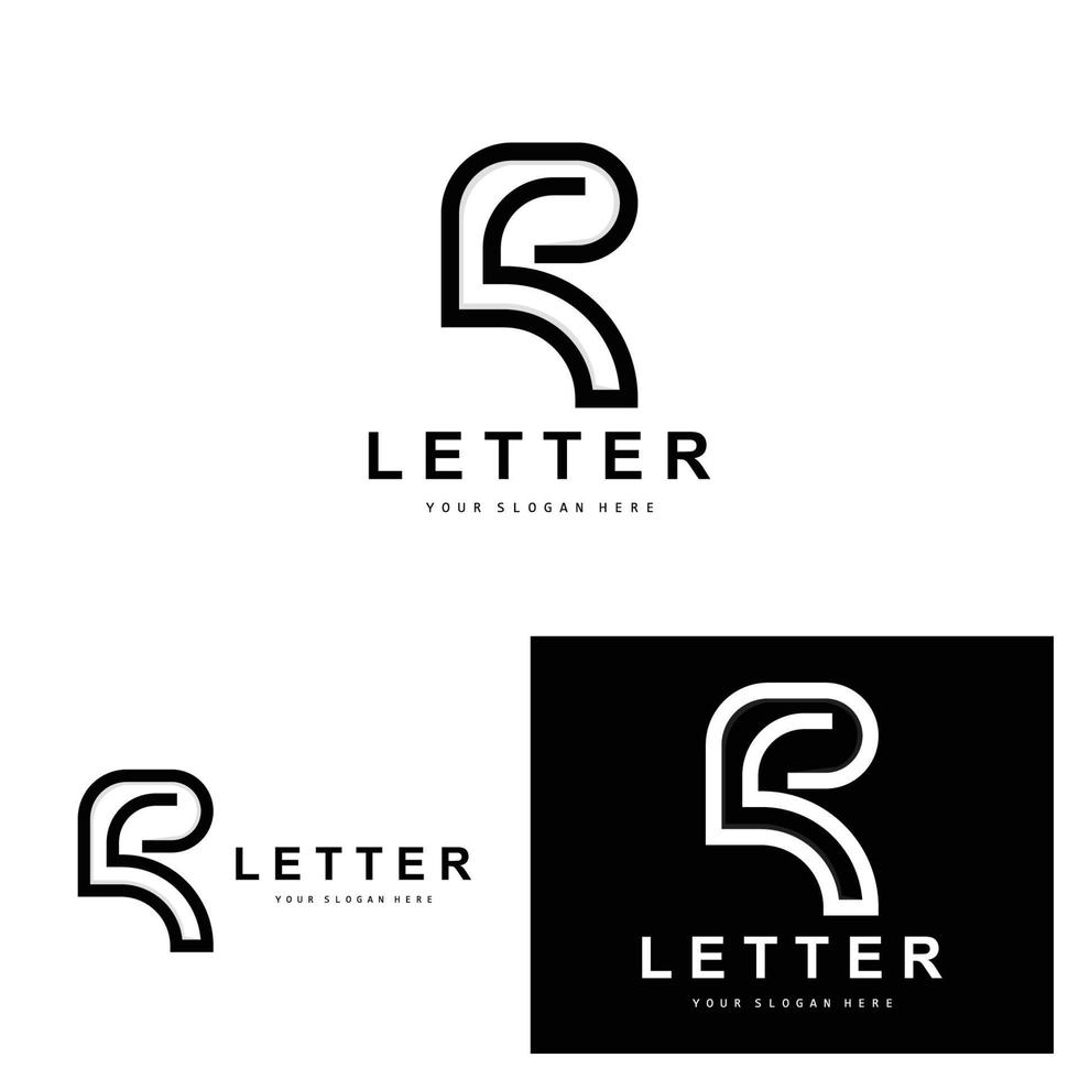 logotipo da letra r, símbolo do alfabeto vetorial, design para logotipos de marcas com letra inicial vetor