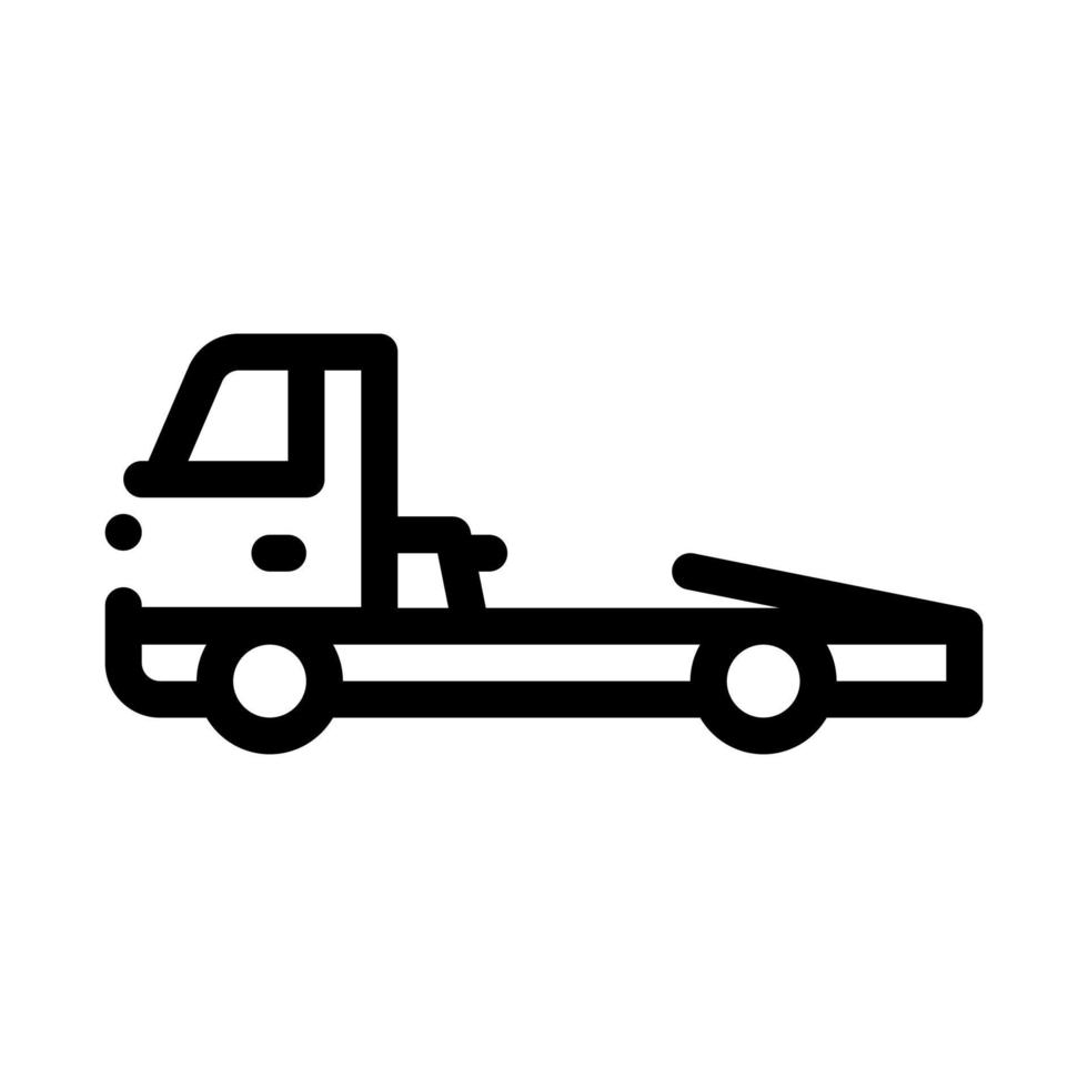 ilustração de contorno do vetor ícone do caminhão de carga de reboque