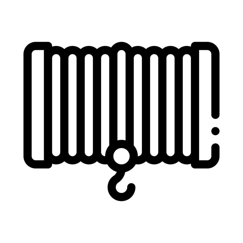 ilustração de contorno do vetor do ícone do equipamento do guincho