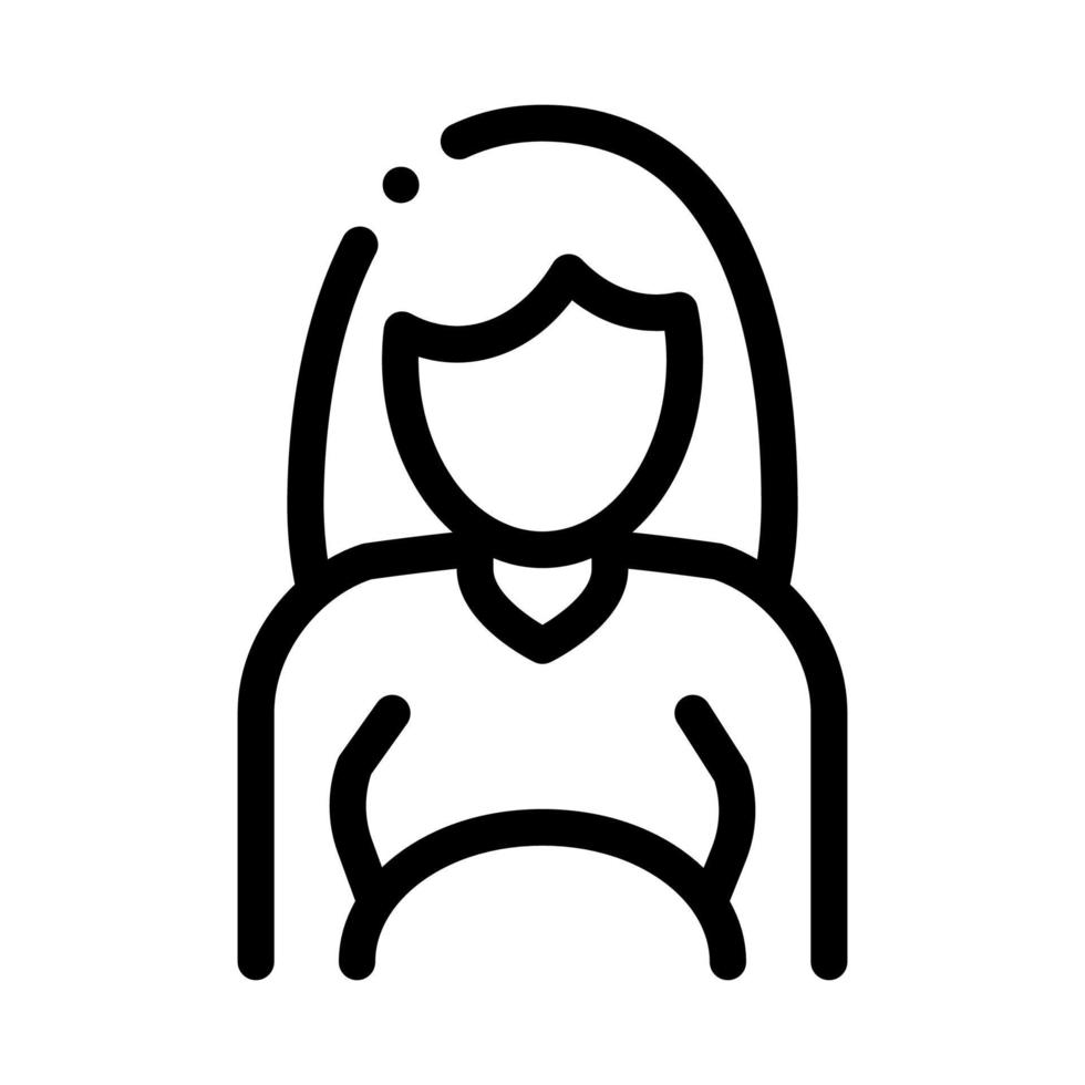 ilustração de contorno vetorial de ícone de mulher grávida vetor