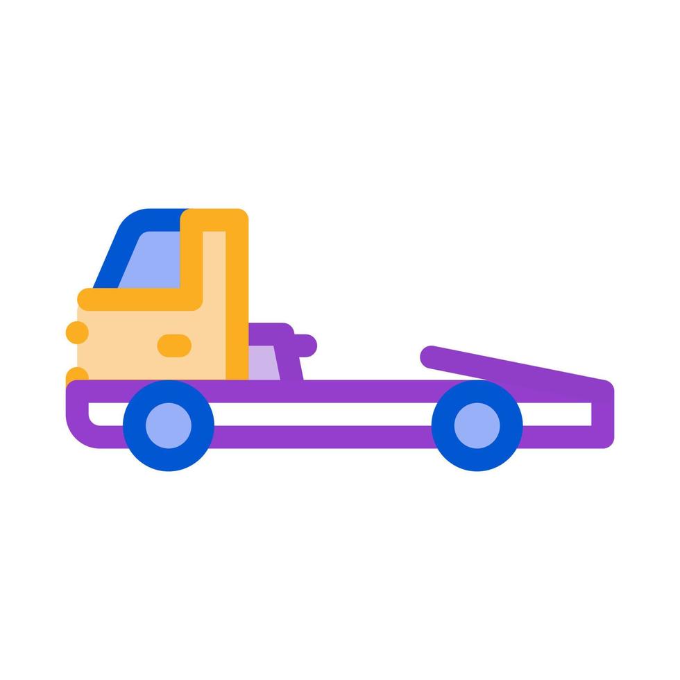 ilustração de contorno do vetor ícone do caminhão de carga de reboque