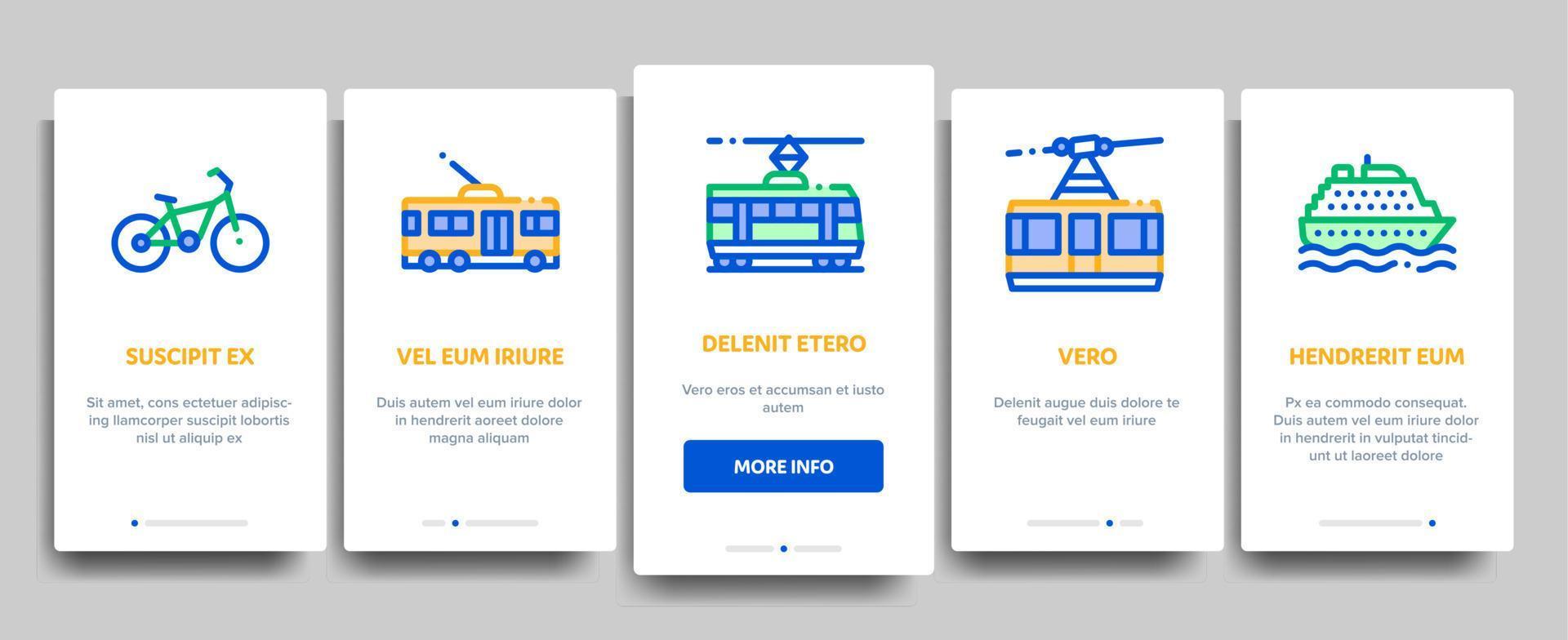 coleção de integração de vetores de transporte público