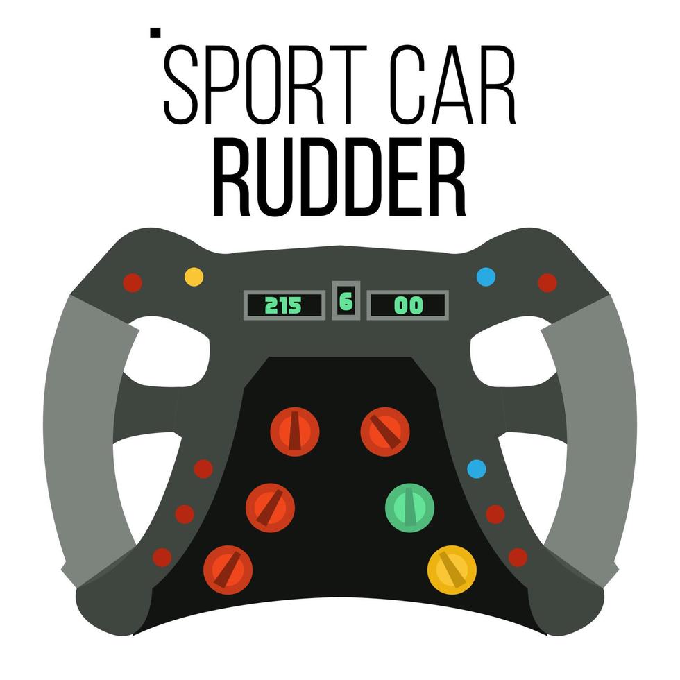 vetor de volante de carro esporte. corridas de carros esportivos. rali turbo. ilustração isolada