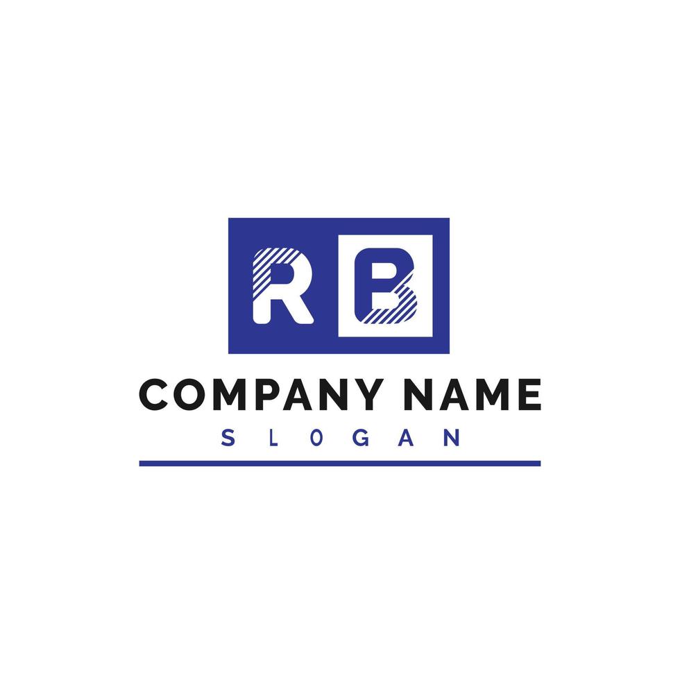 design de logotipo de letra rb vetor