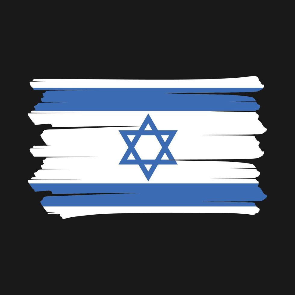 escova da bandeira israel vetor