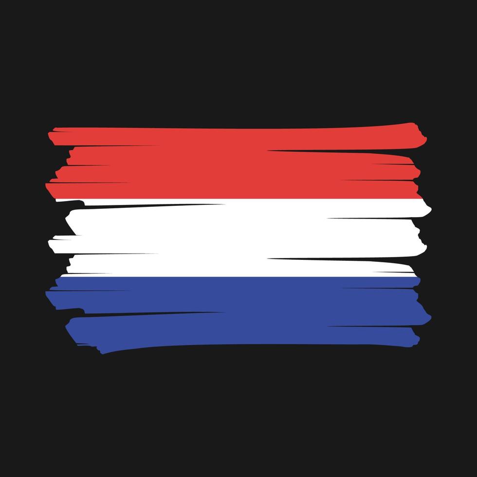 escova de bandeira da holanda vetor