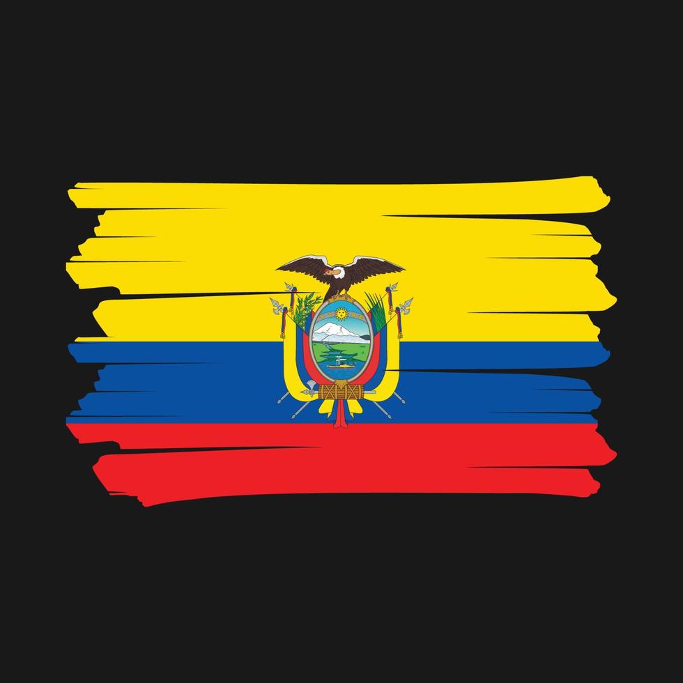 escova de bandeira do equador vetor