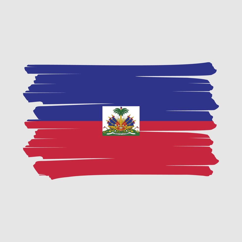 escova de bandeira haiti vetor