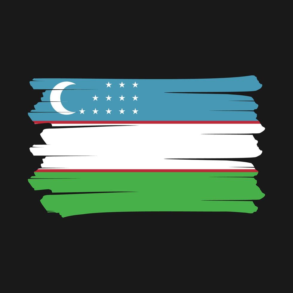 escova de bandeira do uzbequistão vetor