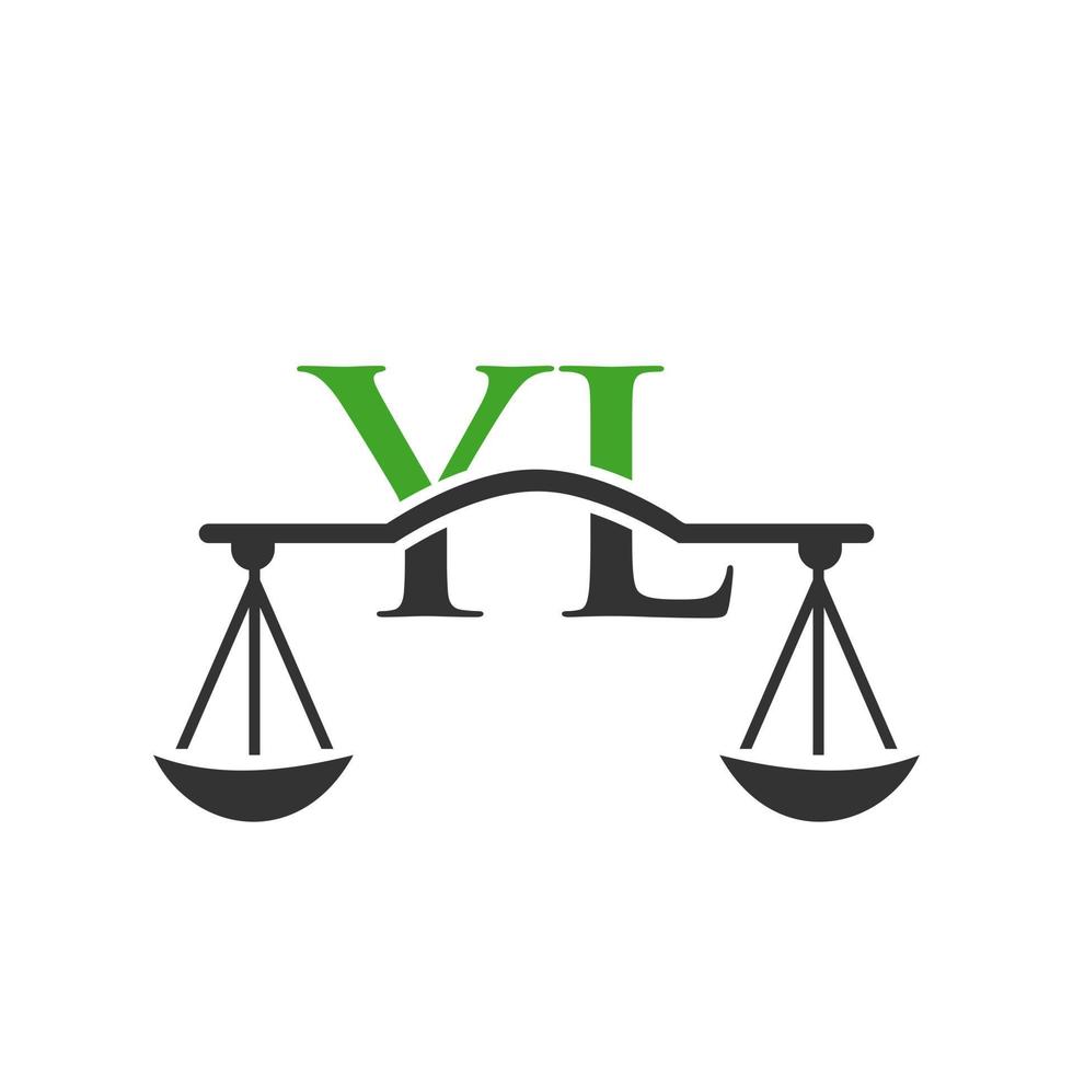 design de logotipo da letra yl do escritório de advocacia. sinal de advogado vetor