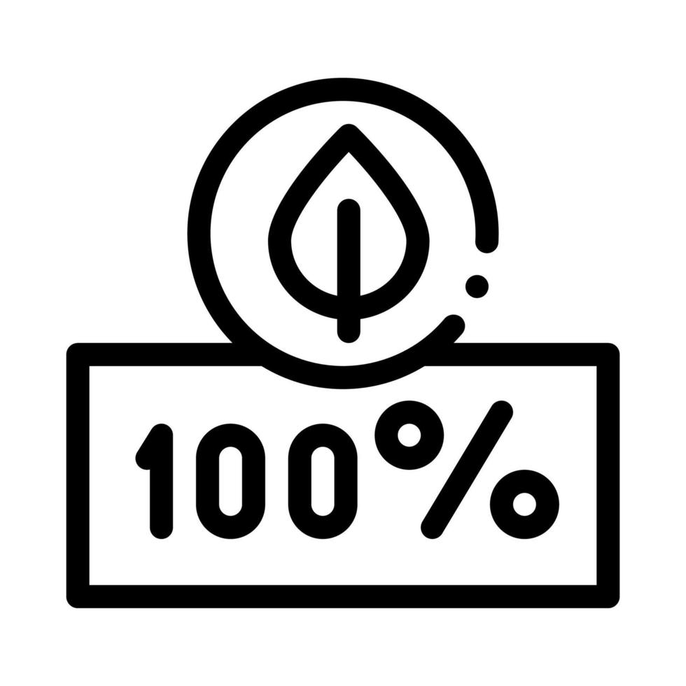 ilustração de contorno vetorial de ícone de cem por cento vetor