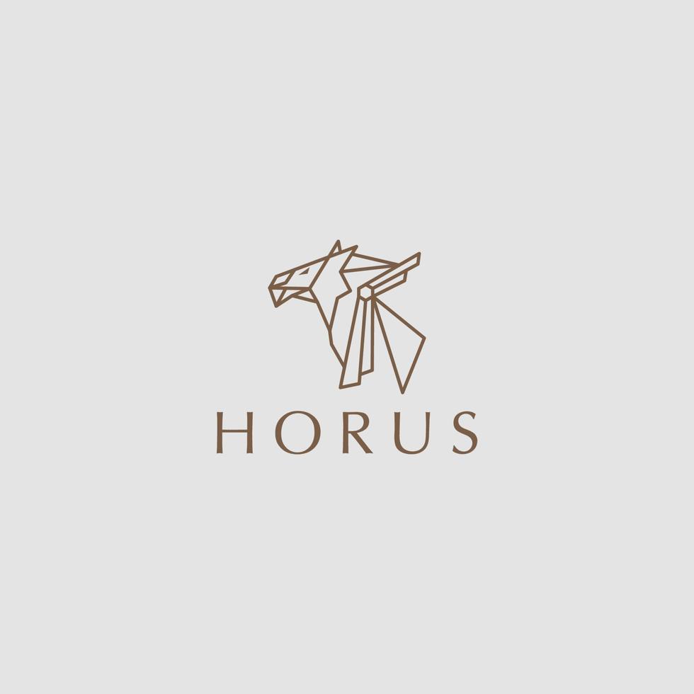 modelo de design de ícone de logotipo egípcio horus. olho de Águia vetor