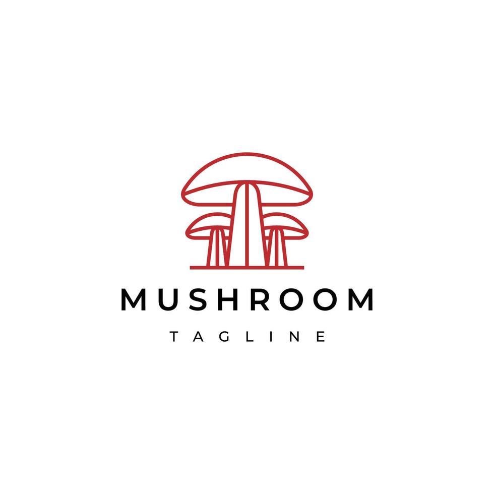 modelo de design de ícone de logotipo de cogumelo vetor
