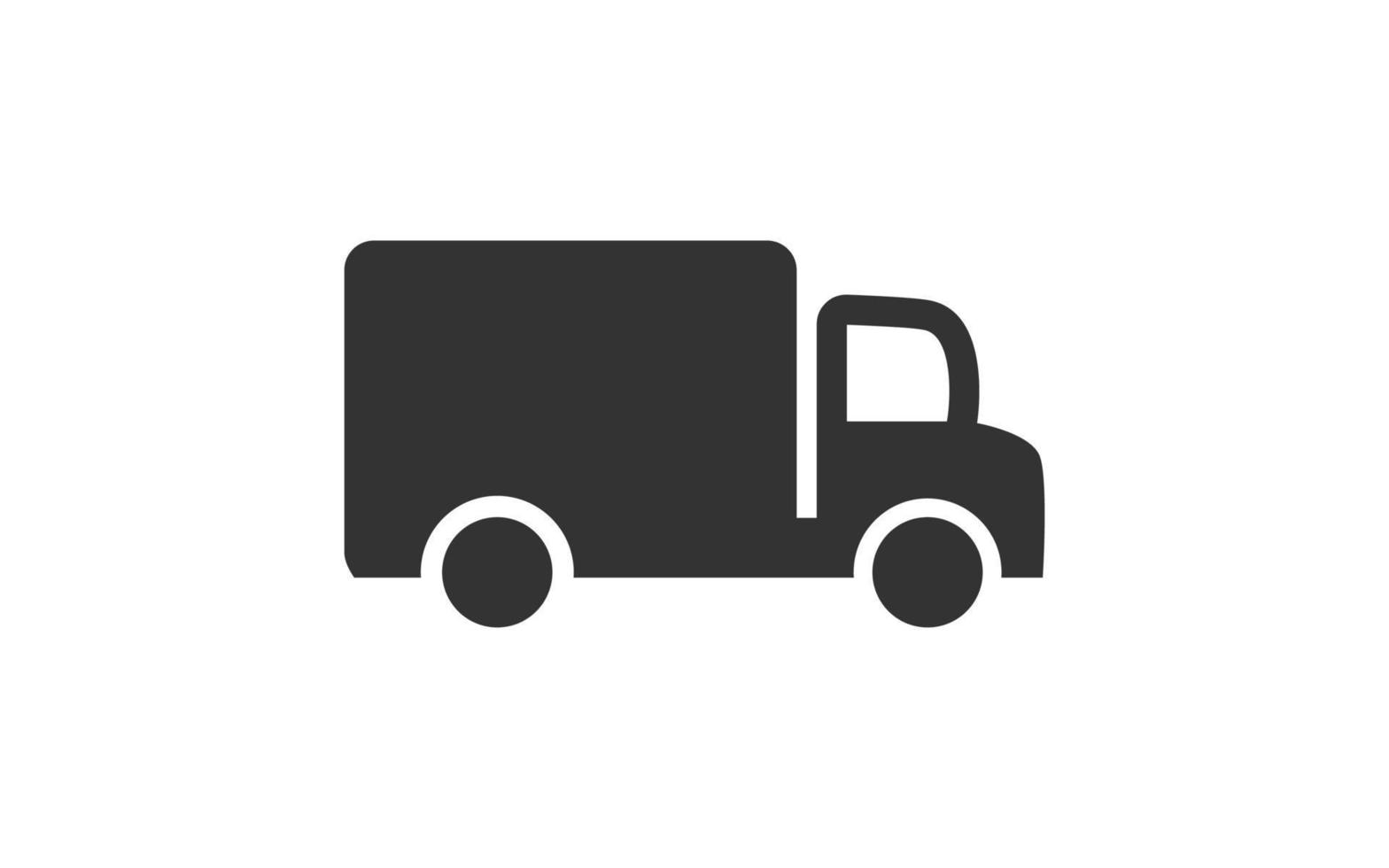 logotipo do ícone do caminhão para vetor de modelo com cor preta.