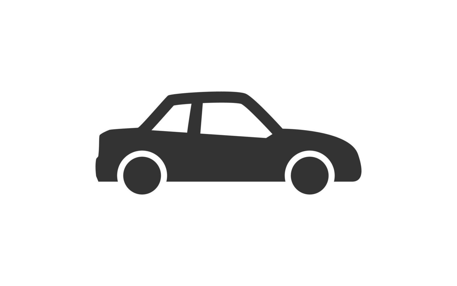 logotipo do ícone do carro para modelo vetorial com cor preta. vetor