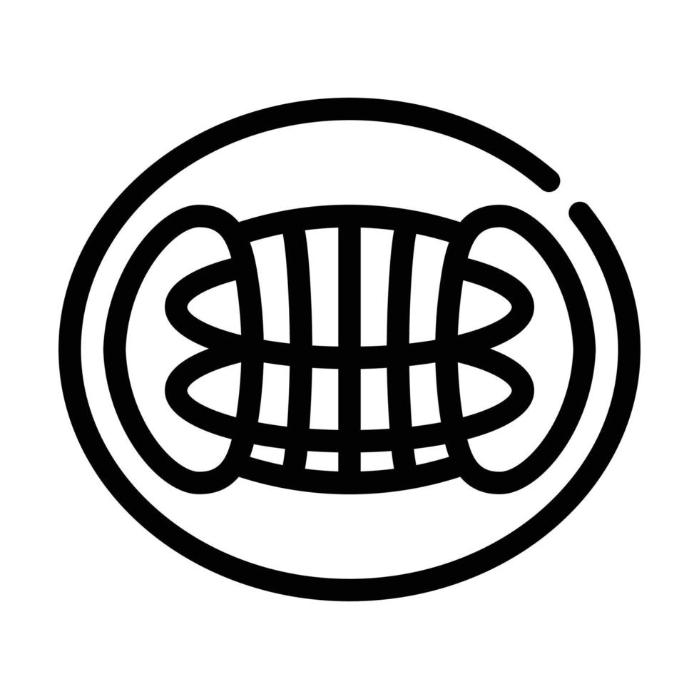 ilustração em vetor ícone de linha de estrutura hipotética do reator