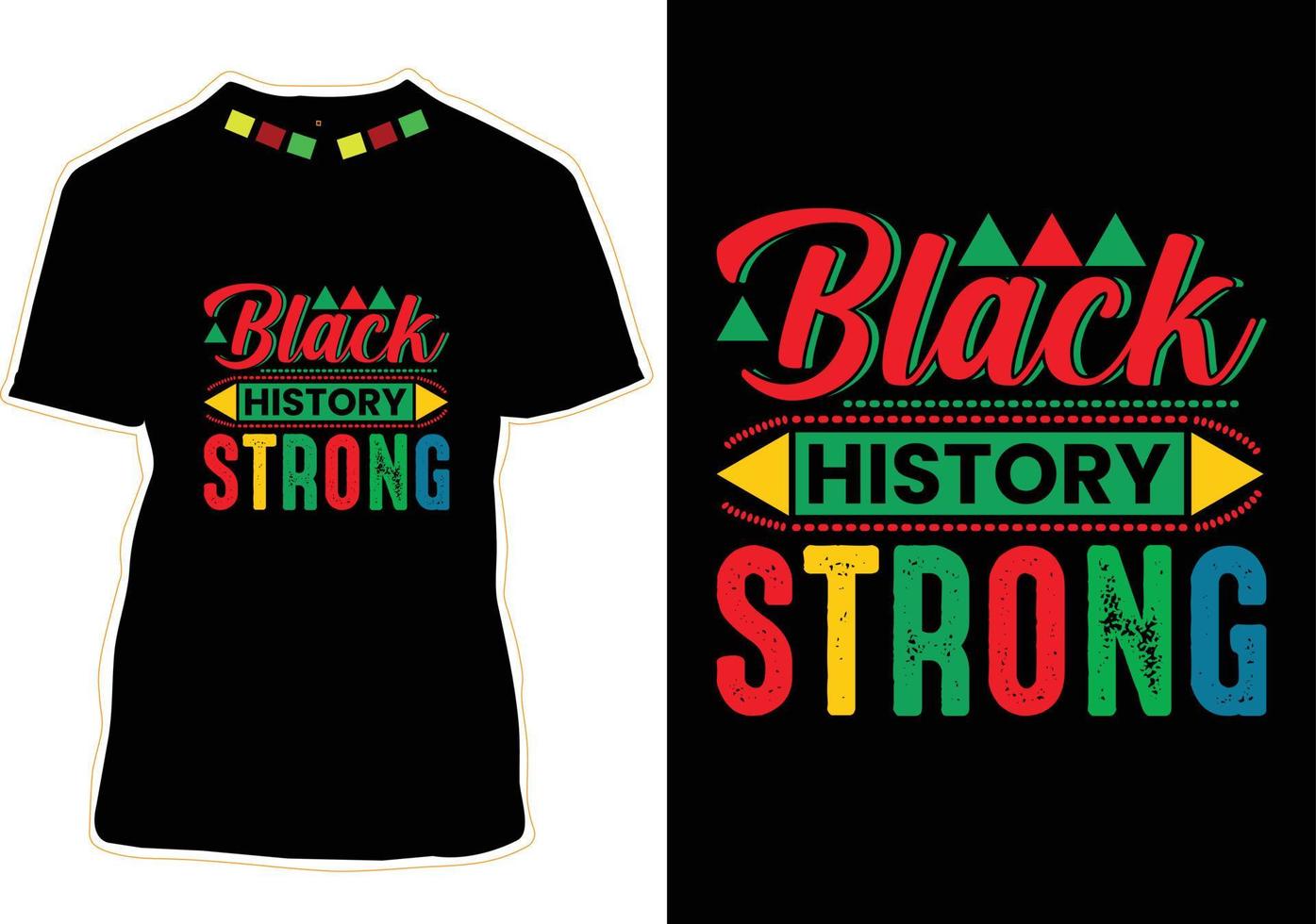 design de camiseta do mês da história negra vetor