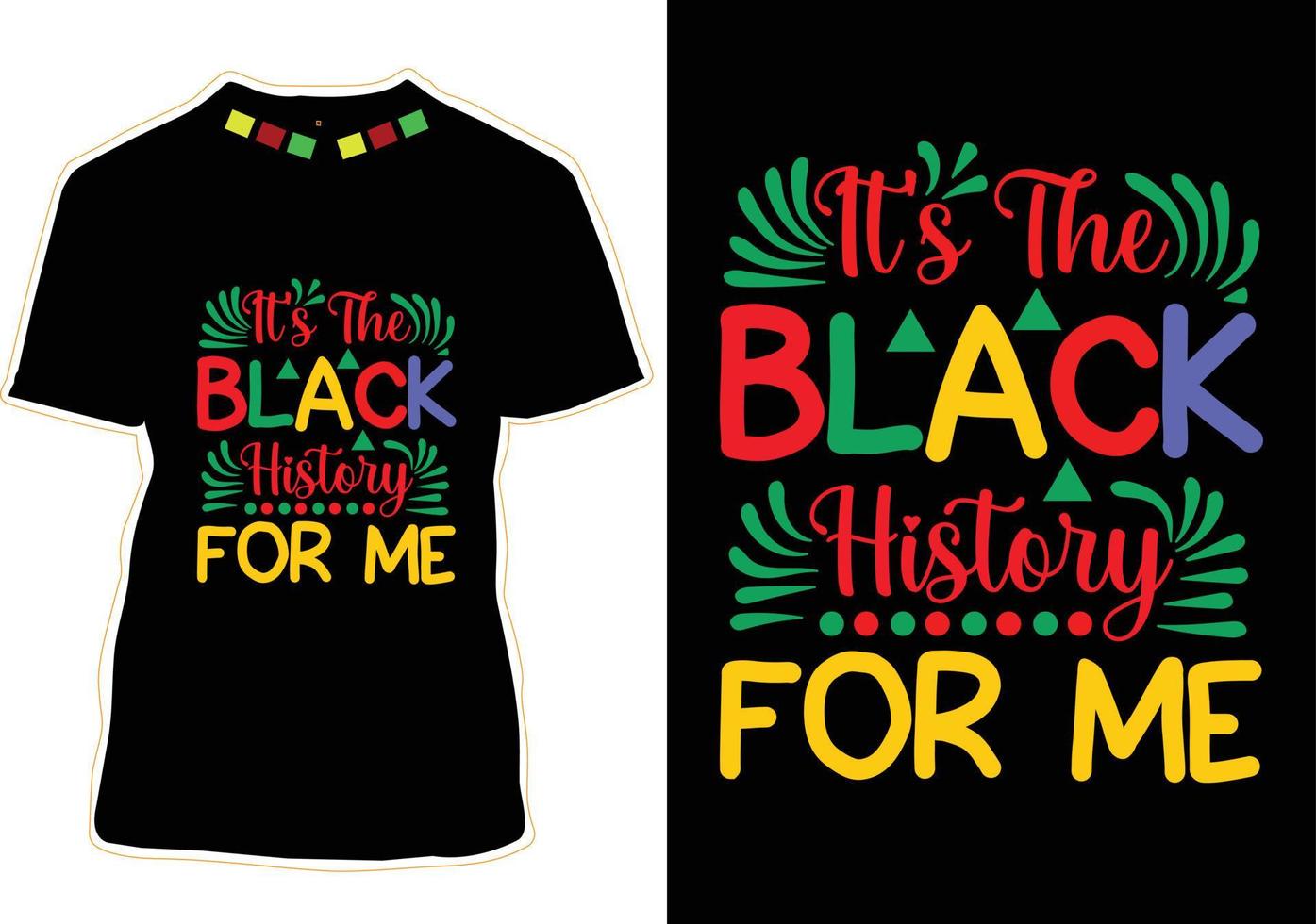 design de camiseta do mês da história negra vetor