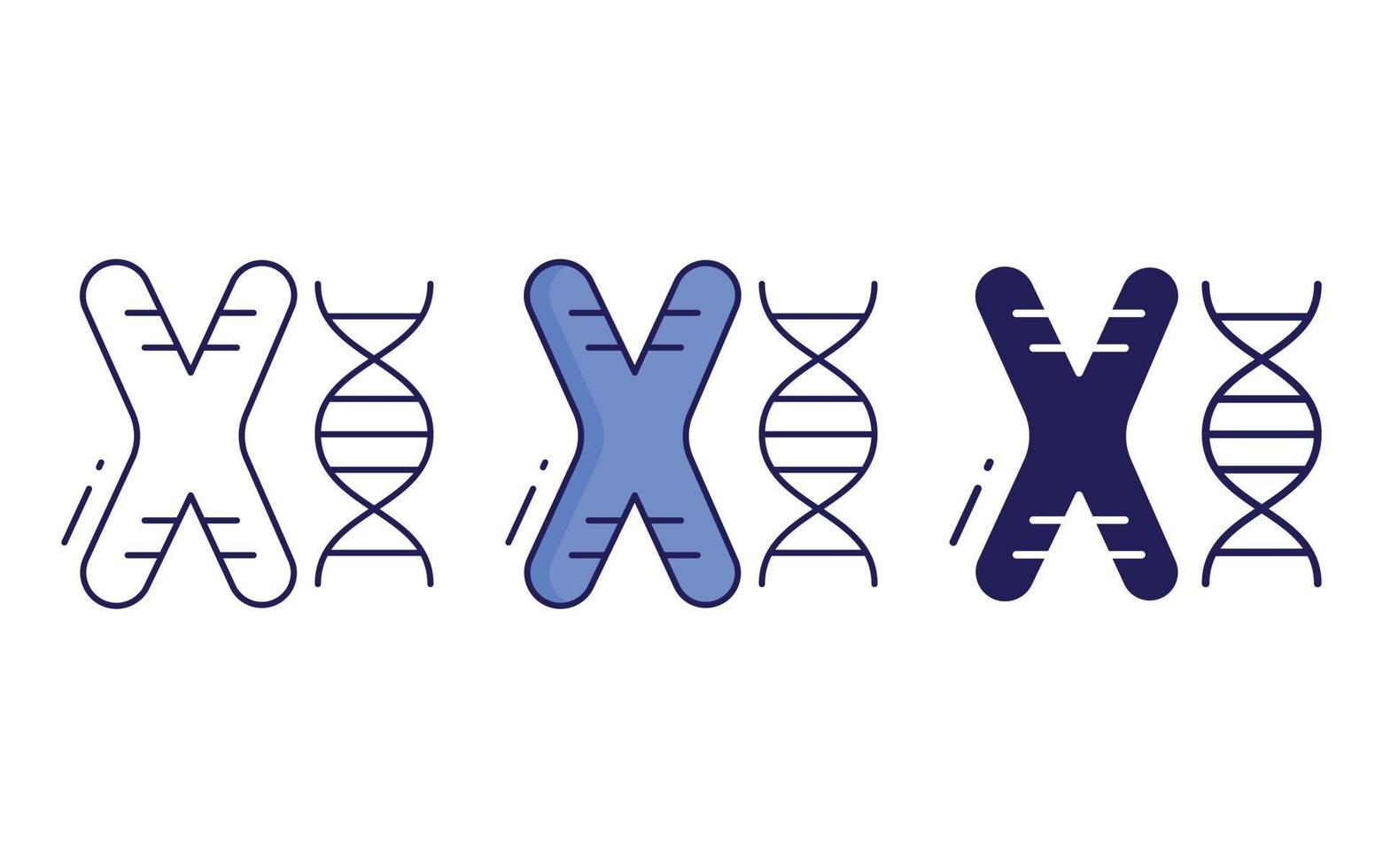 cromossomo, ícone de dna vetor