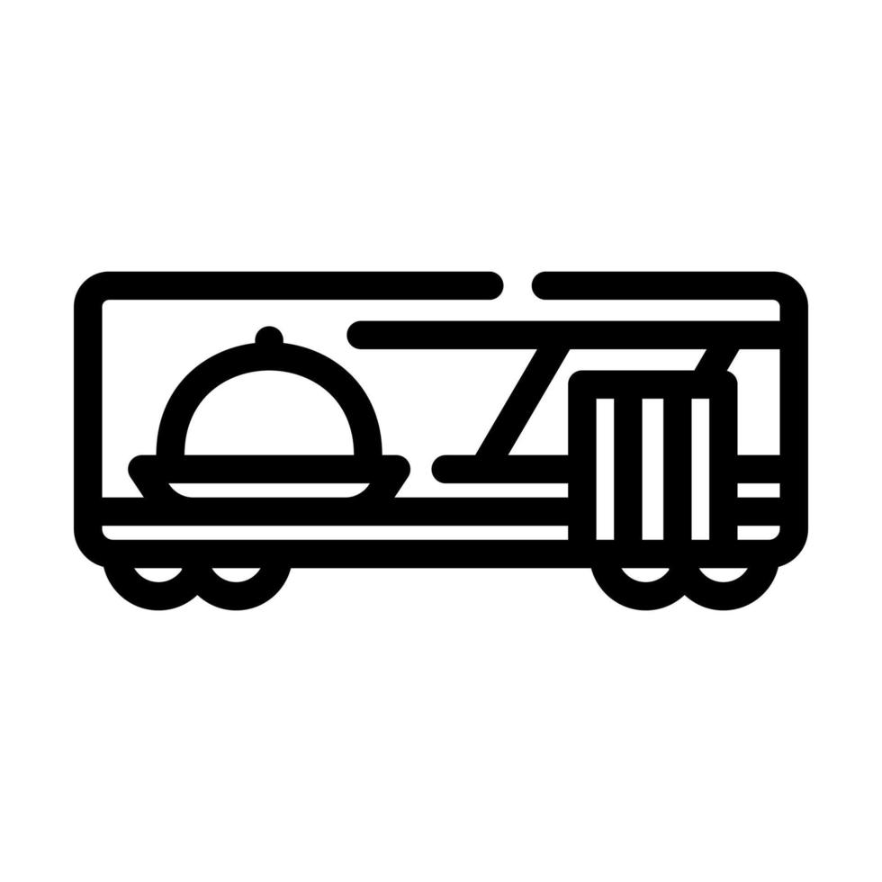 ilustração em vetor ícone da linha do restaurante vagão