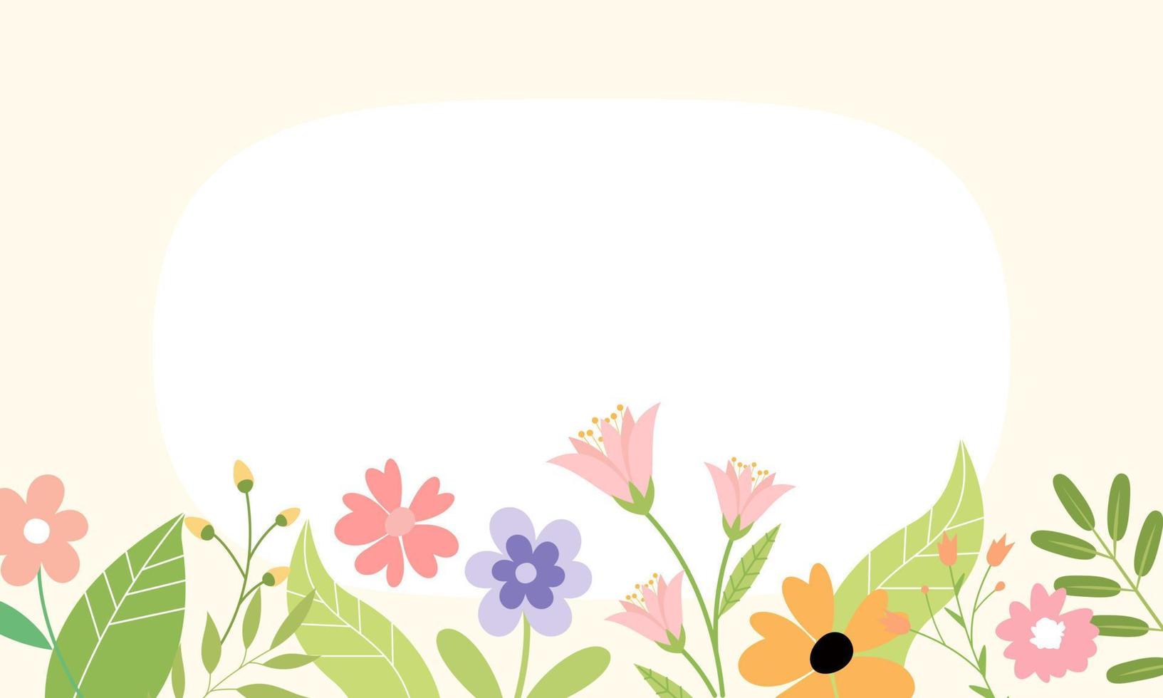 fundo natural com vetor de flores