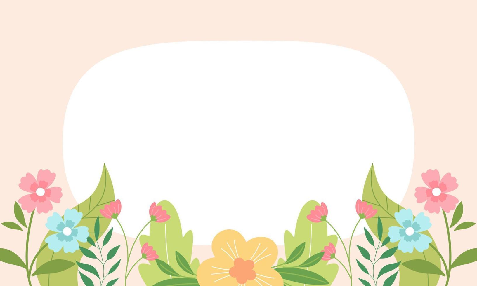 fundo natural com vetor de flores