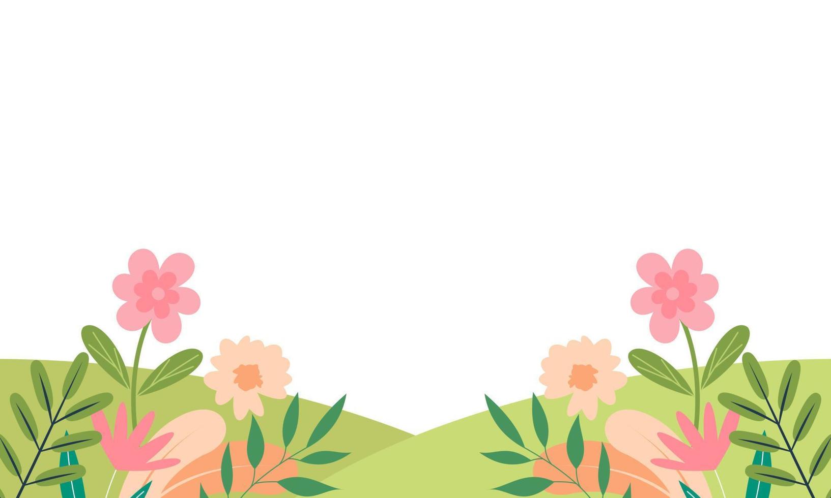 fundo natural com vetor de flores