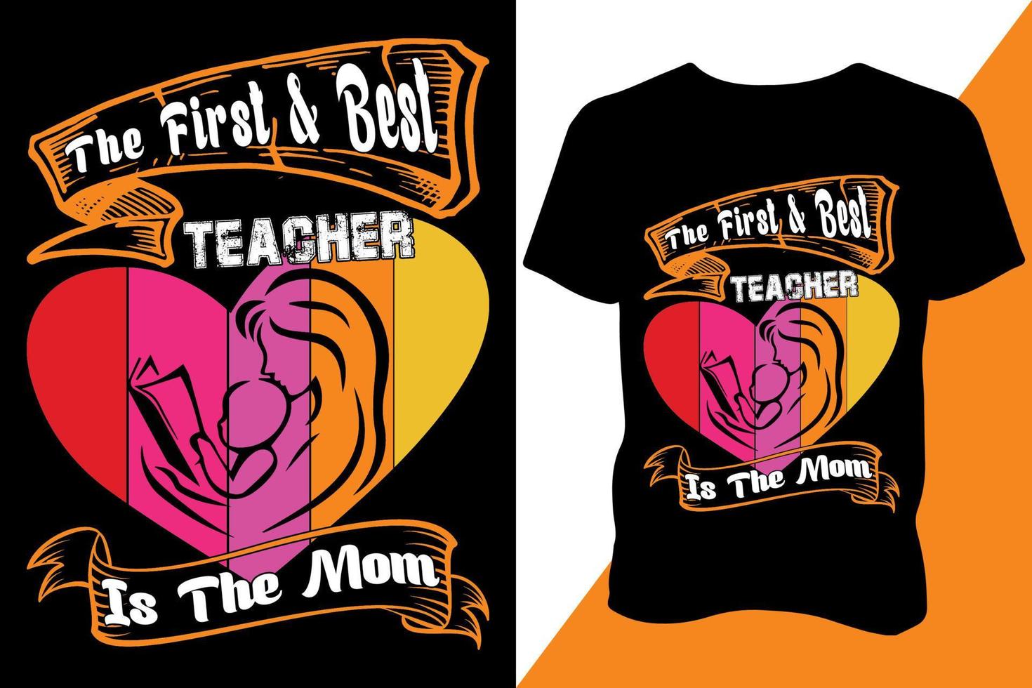 design de camiseta pronta para impressão do dia das mães vetor