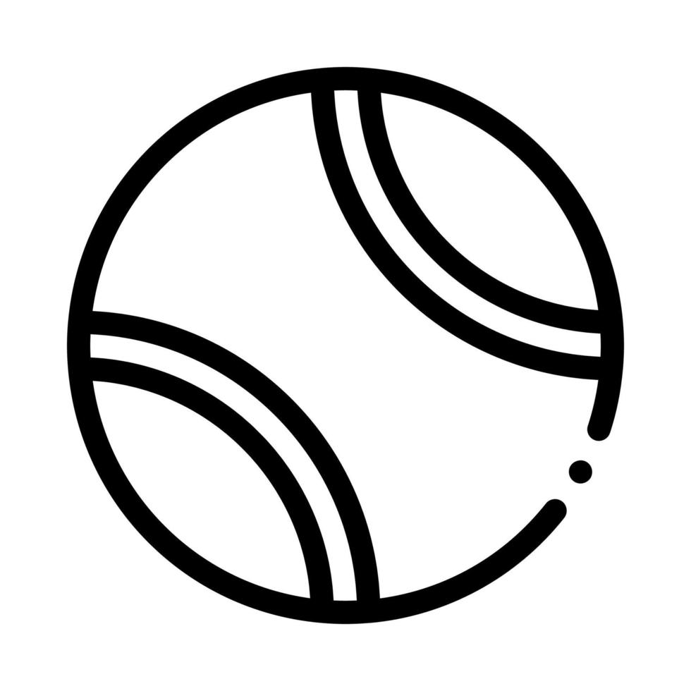 ilustração de contorno do vetor de ícone de bola de jogo de tênis