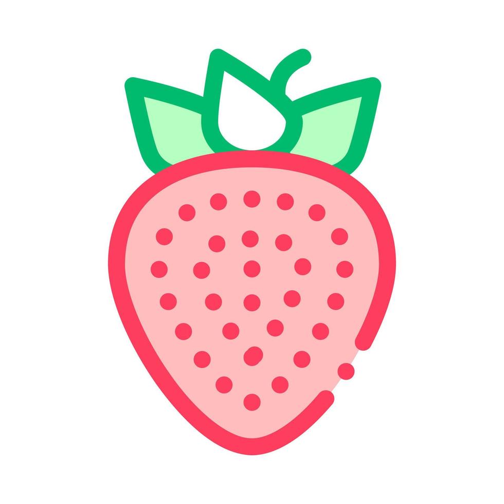 ícone de sinal de vetor de morango de fruta de comida saudável