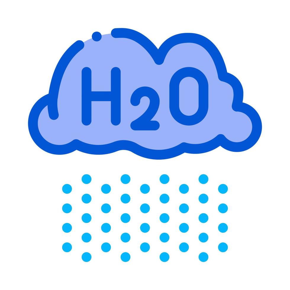 nuvem chovendo h2o chuva vetor ícone de sinal de linha fina