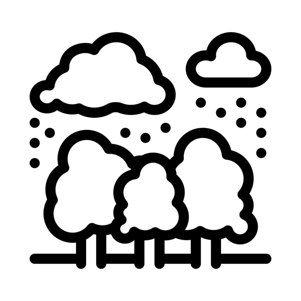 ilustração de símbolo de contorno de vetor de ícone de chuva tropical