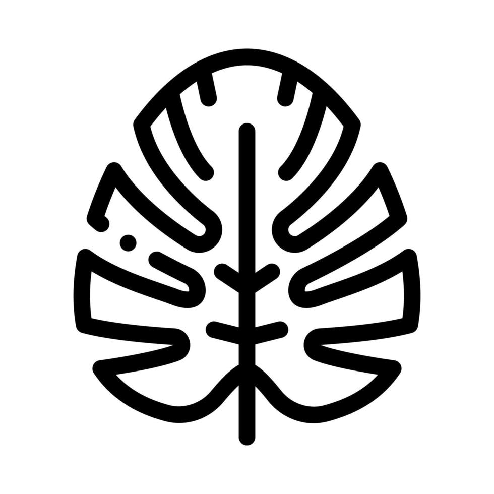 ilustração de símbolo de esboço de vetor de ícone de folha de planta