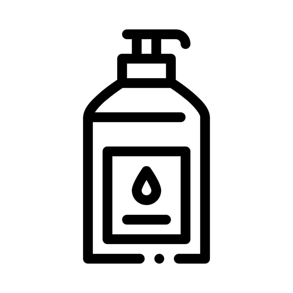 ilustração de contorno vetorial de ícone de garrafa de sabonete líquido vetor