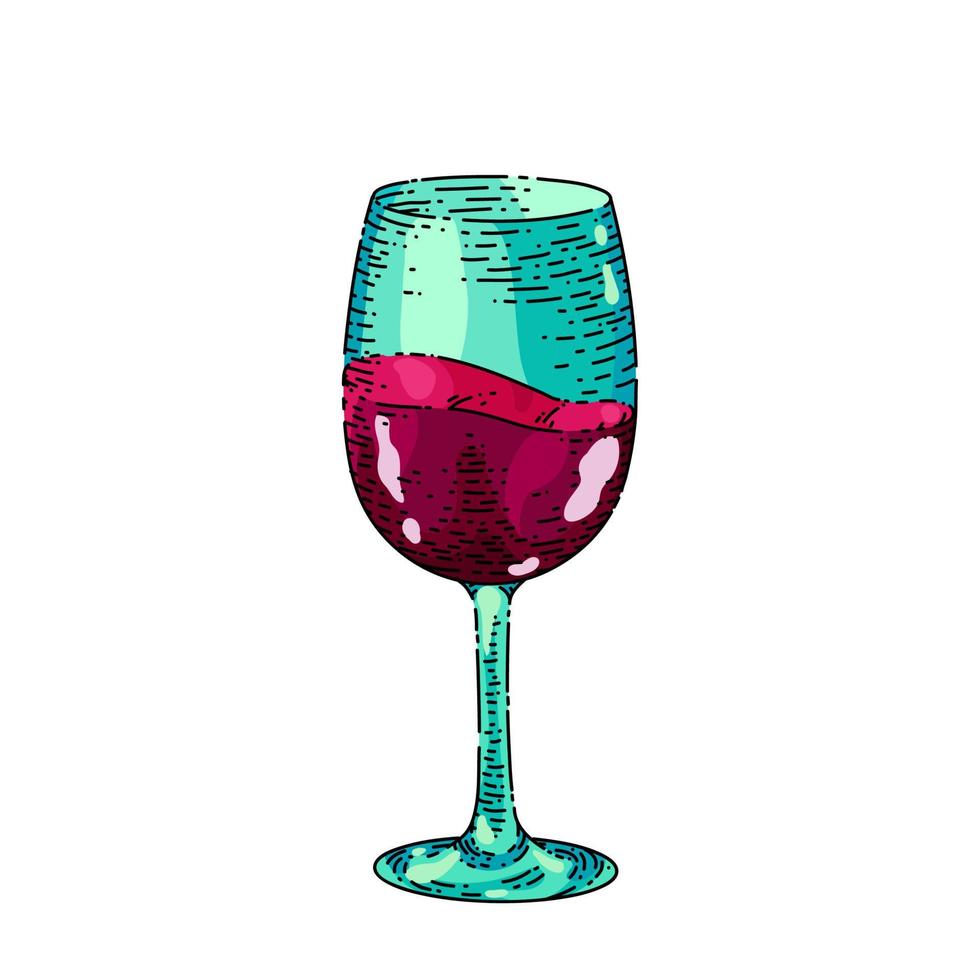 desenho de copo de vinho vetor desenhado à mão